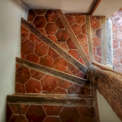escaliers la chambre du vigneron, La Maison, Vougeot, Bourgogne, France
